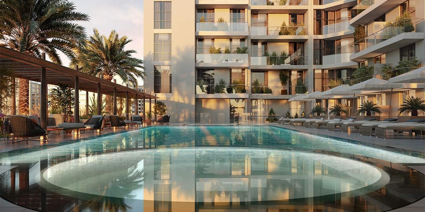 Azizi Plaza amenity Swimming Pool - Jebel Ali Village, Dubai - by Azizi