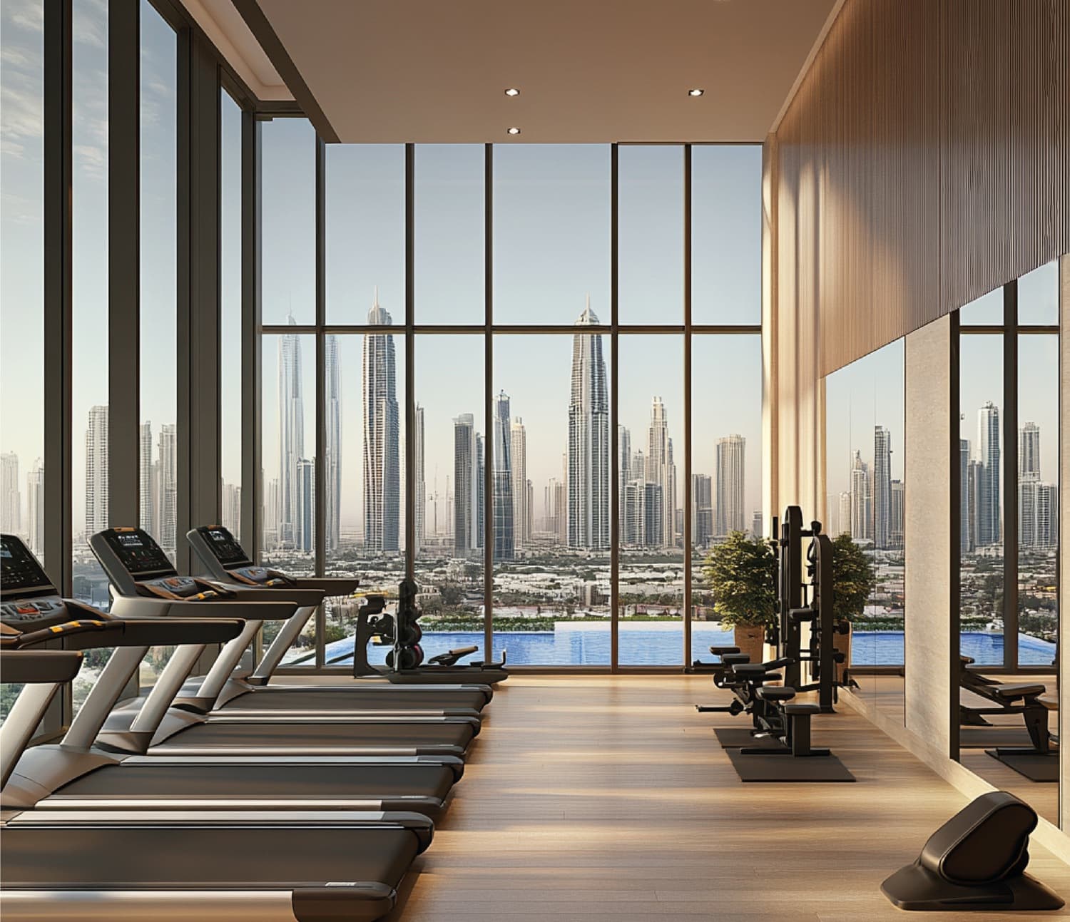 Azizi Raffi amenity Gym in Jebel Ali Village, Dubai
