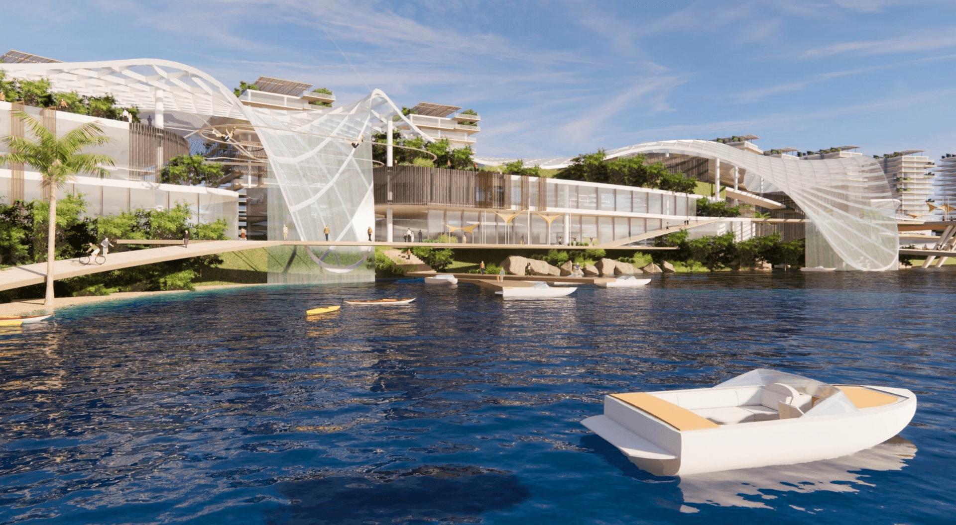 Azizi Venice amenity Undulating Boardwalk in Dubai South, Dubai