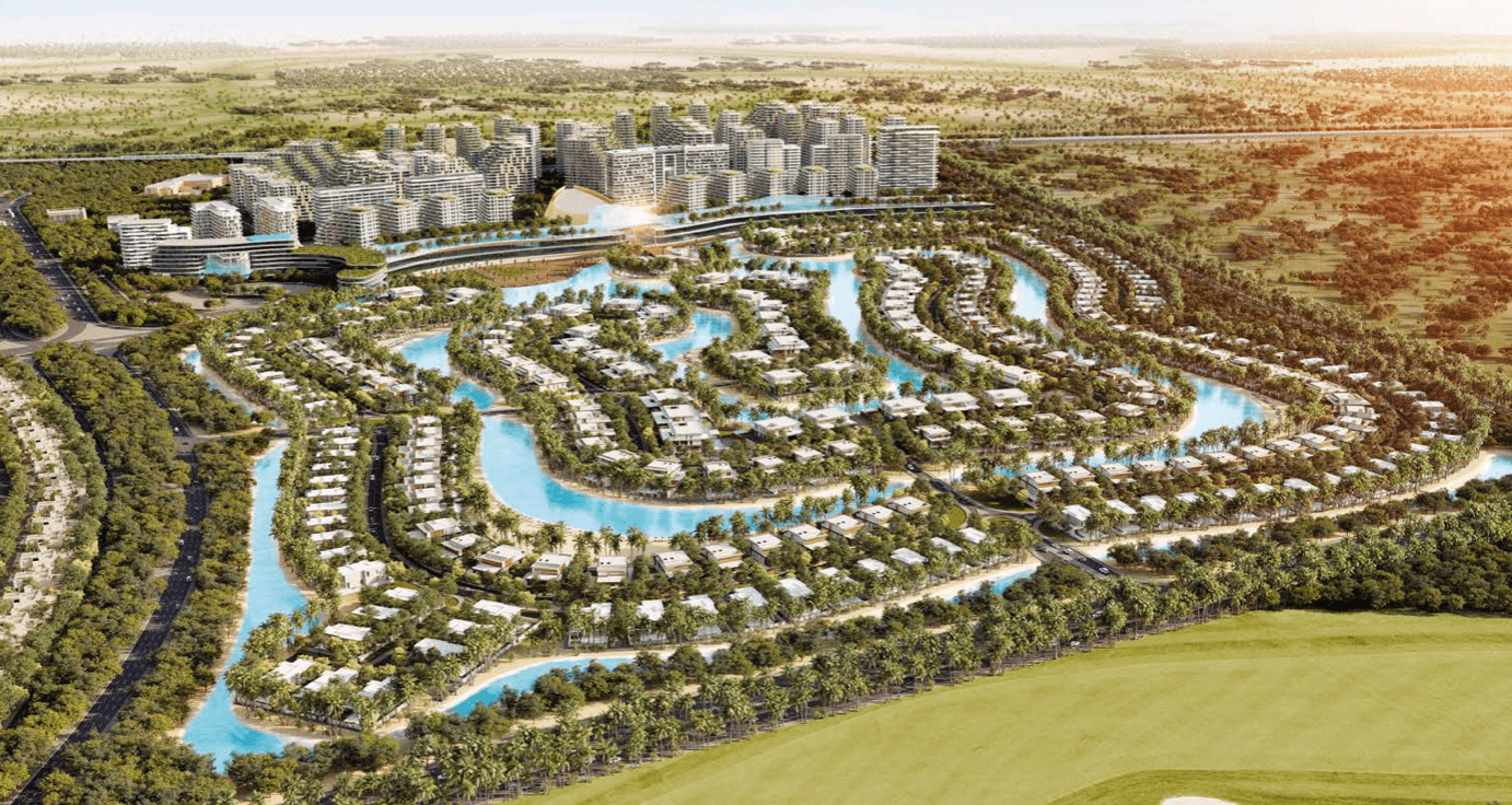 Azizi Venice exterior view in Dubai South, Dubai