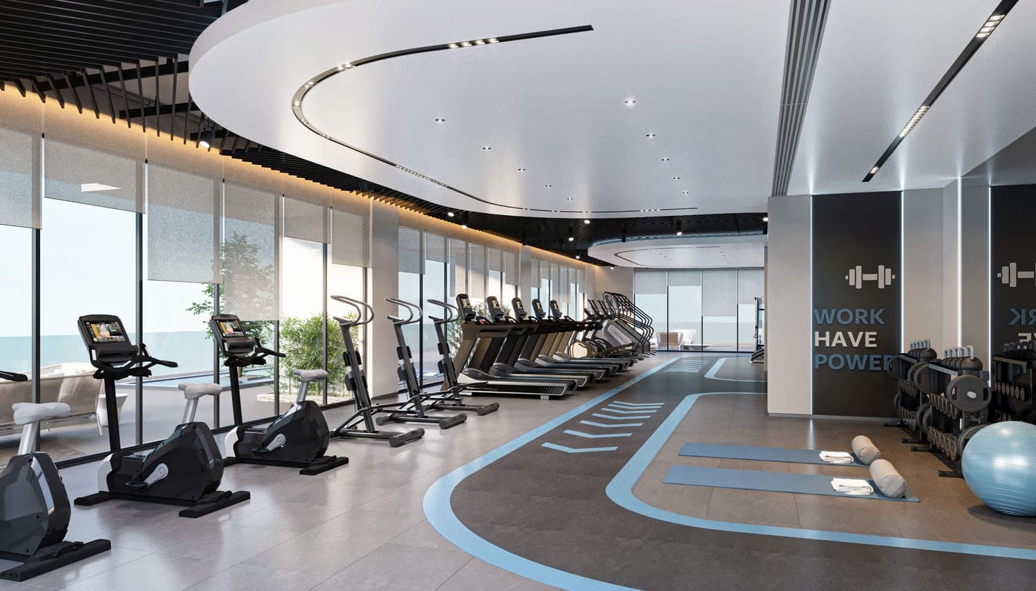 Azura Residences by IGO amenity Gym - Dubai Islands, Dubai - by Invest Group Overseas (IGO)