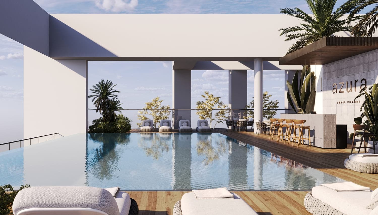 Azura Residences by IGO amenity Infinity Pool - Dubai Islands, Dubai - by Invest Group Overseas (IGO)