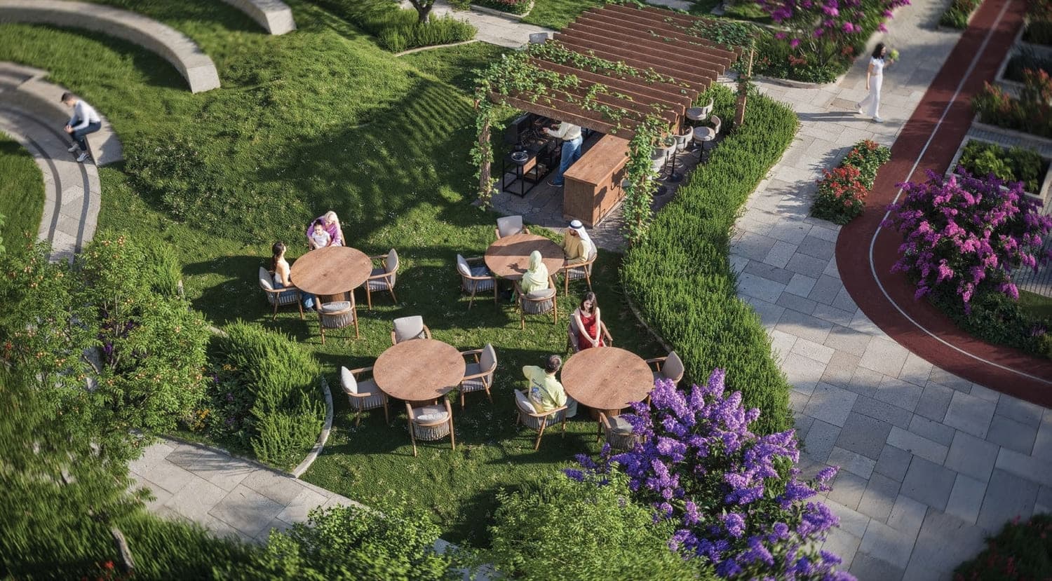 Bab Al Qasr Garden Residence 66 amenity Bbq Area - Masdar City, Dubai - by Burtville Developments