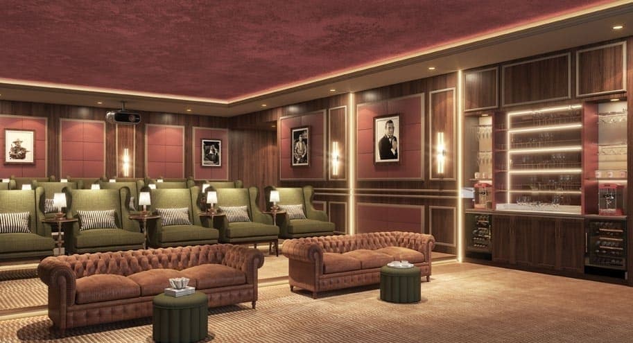 Bab Al Qasr Garden Residence 66 amenity Private Indoor Cinema - Masdar City, Dubai - by Burtville Developments