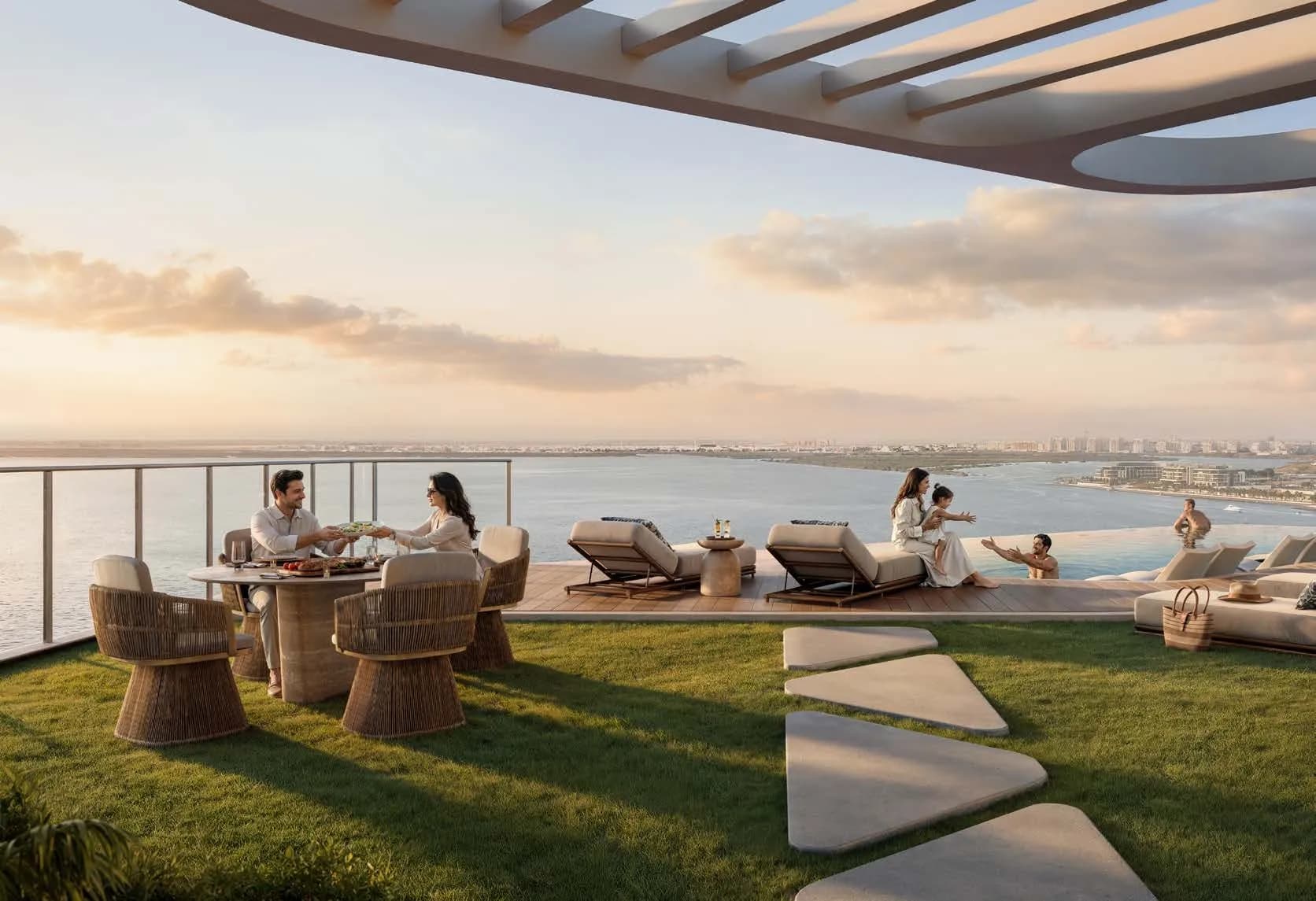 Bab Al Qasr Sea View Residence 51 amenity Waterfront Seatting Area - Abu Dhabi, Dubai - by Burtville Developments
