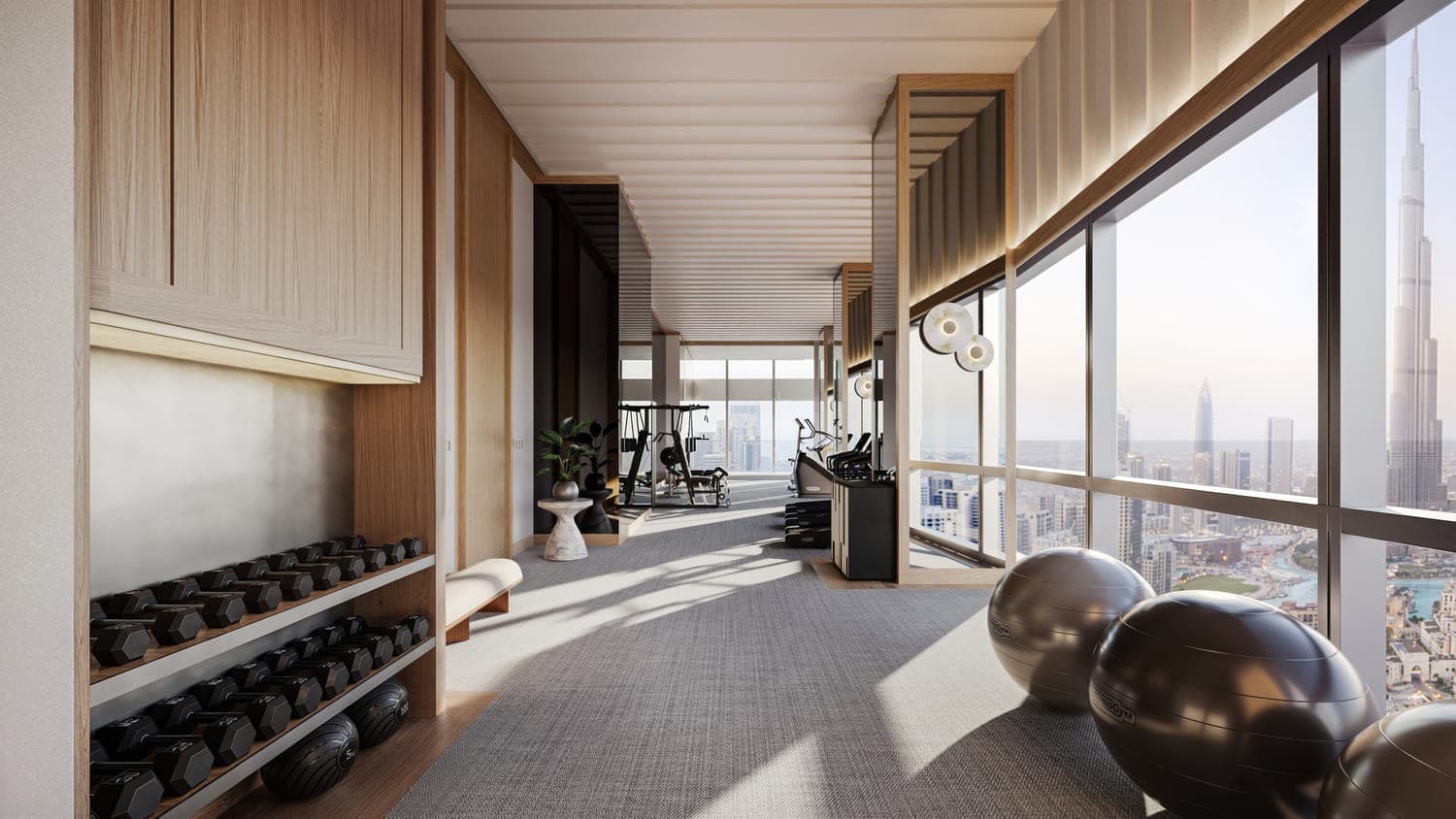 Baccarat Residences amenity Fitness & Yoga Studio - Downtown Dubai, Dubai - by H&H Development