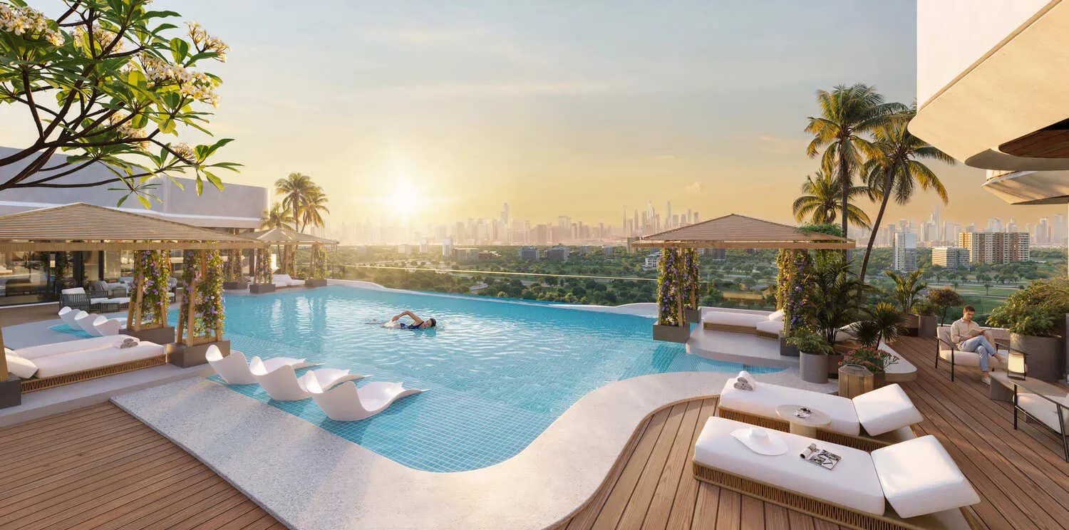 Barari Gate by ADE amenity Infinity Pool - Majan, Dubai - by ADE Properties