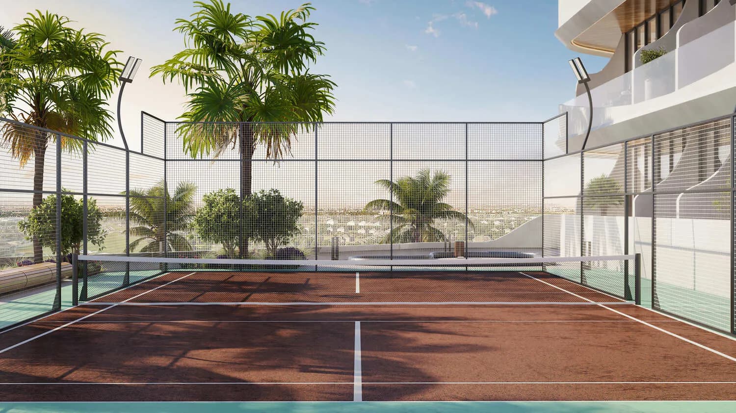 Barari Gate by ADE amenity Padel Court - Majan, Dubai - by ADE Properties