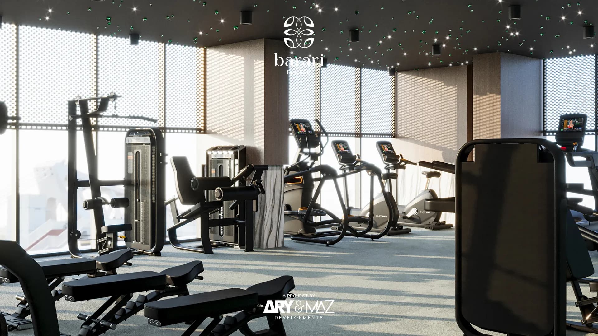 Barari Palace amenity Fitness Center - Wadi Al Safa 3, Dubai - by ARY & MAZ Developments