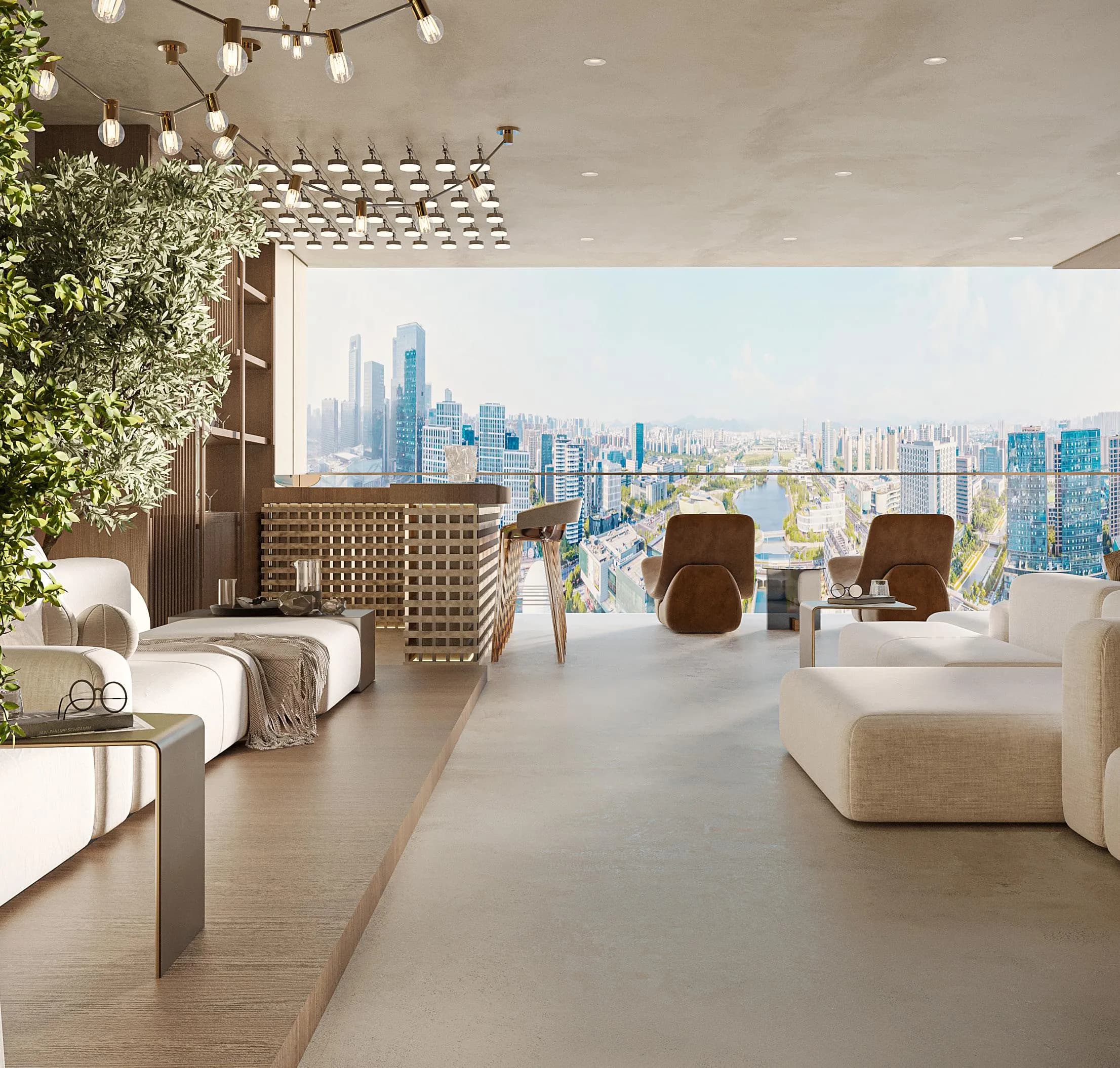 Barari Palace amenity Rooftop Lounge - Wadi Al Safa 3, Dubai - by ARY & MAZ Developments