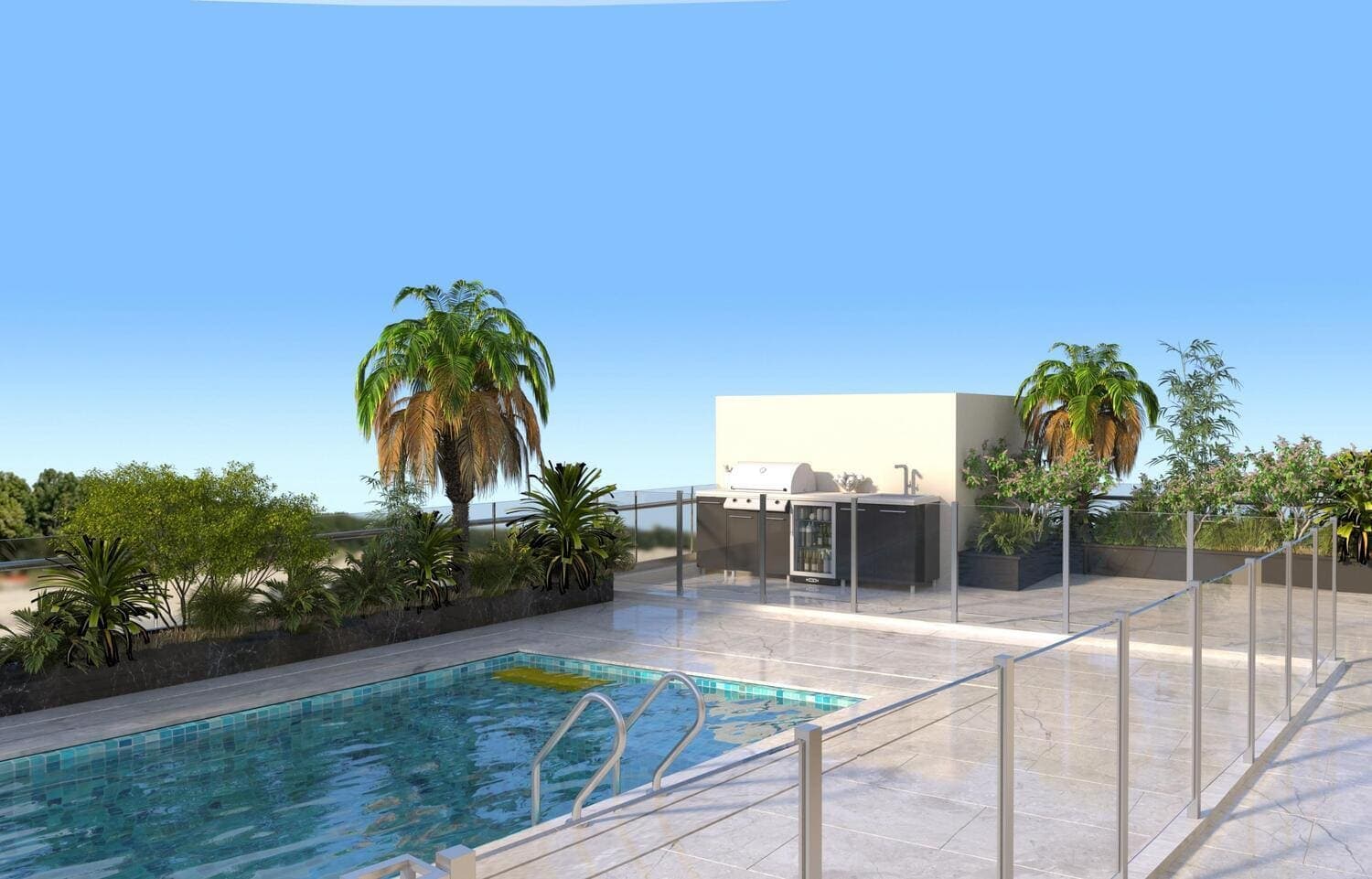 Barari Views amenity Swimming Pool in Majan, Dubai, by Premier Choice International