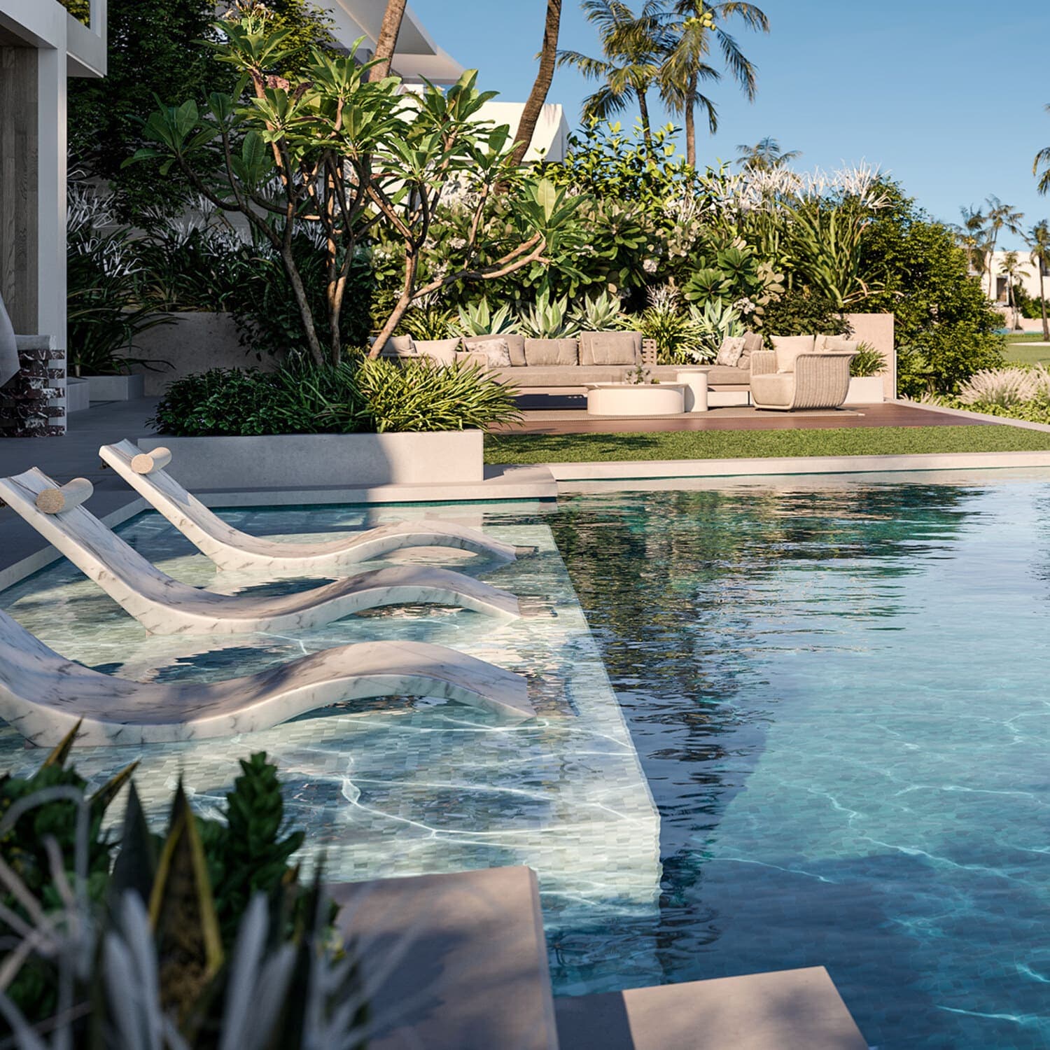 Bay Villas amenity Swimming Pool - Dubai Islands, Dubai - by Nakheel