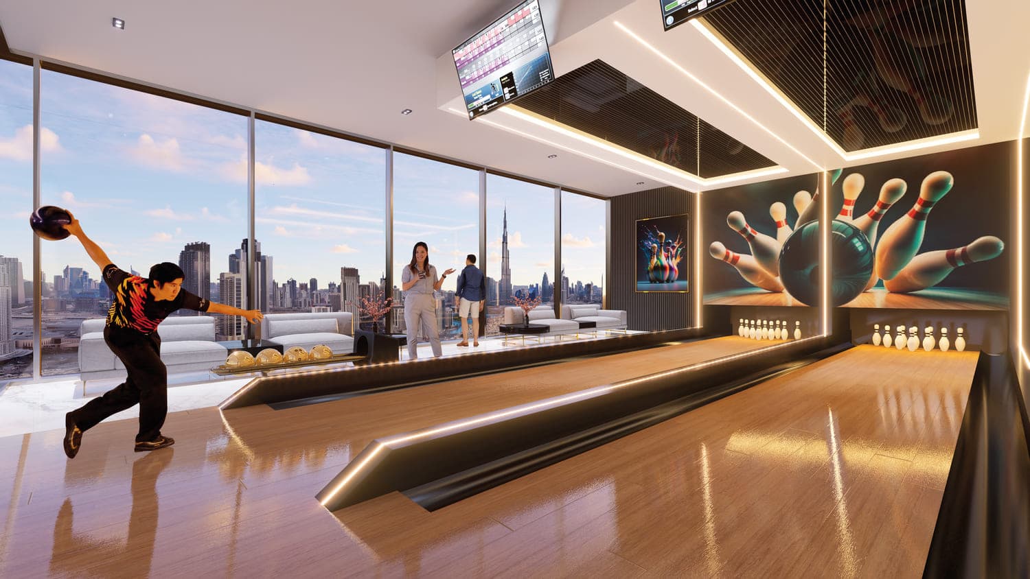 Bayz 101 amenity Bowling Center in Business Bay, Dubai, by Danube