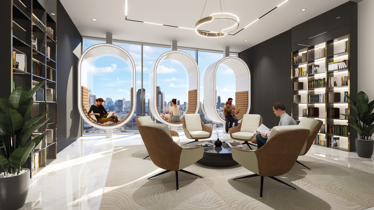 Bayz 101 amenity Library - Business Bay, Dubai - by Danube