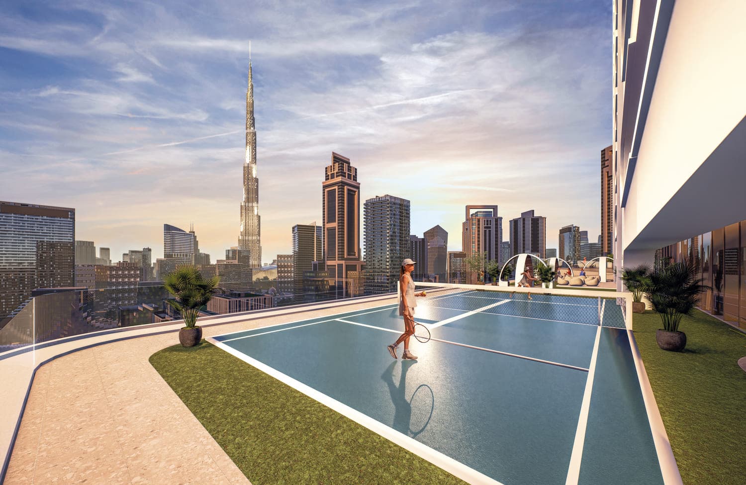 Bayz 101 amenity Tennis Court - Business Bay, Dubai - by Danube