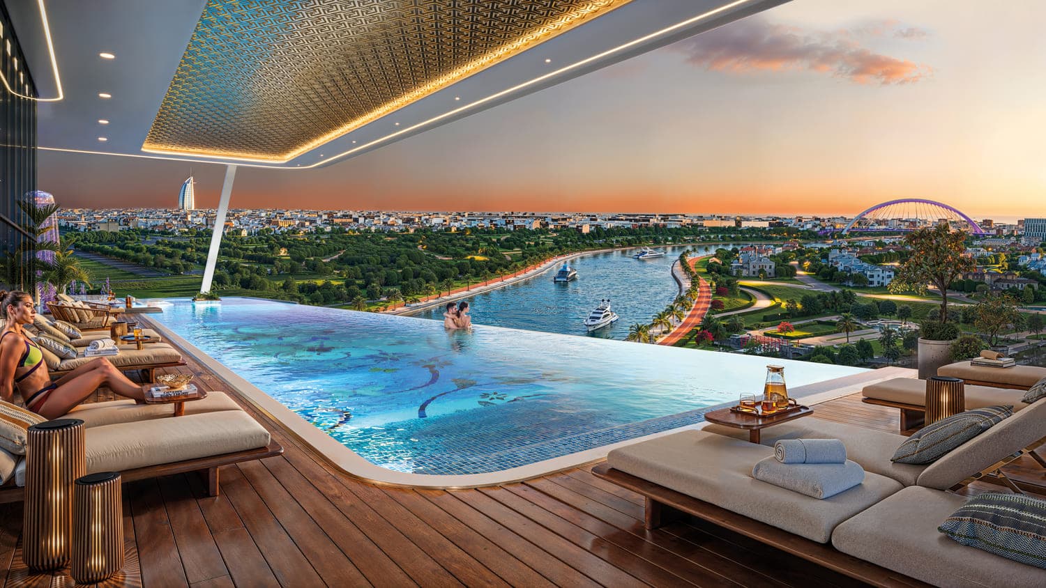 Bayz 102 amenity Infinity Pool - Business Bay, Dubai - by Danube