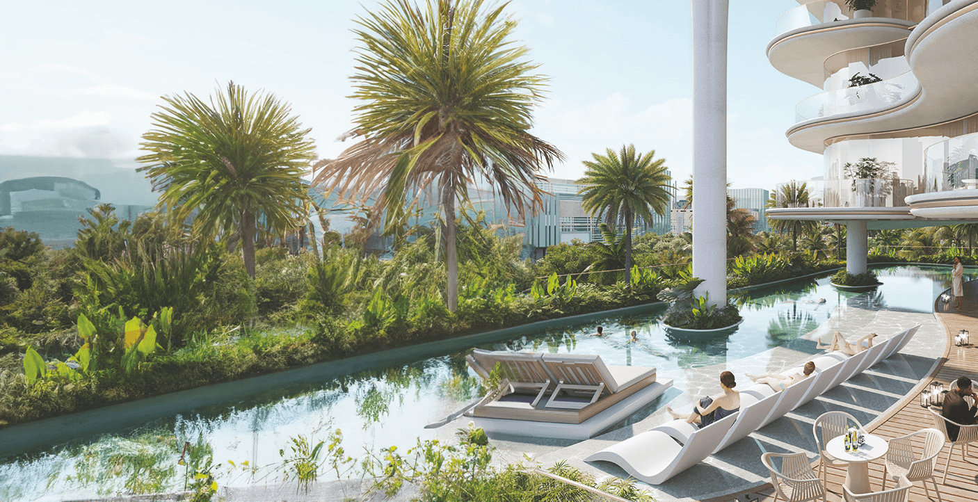 Beach Walk Residence II amenity Family Swimming Pool - Dubai Islands, Dubai - by Imtiaz Development