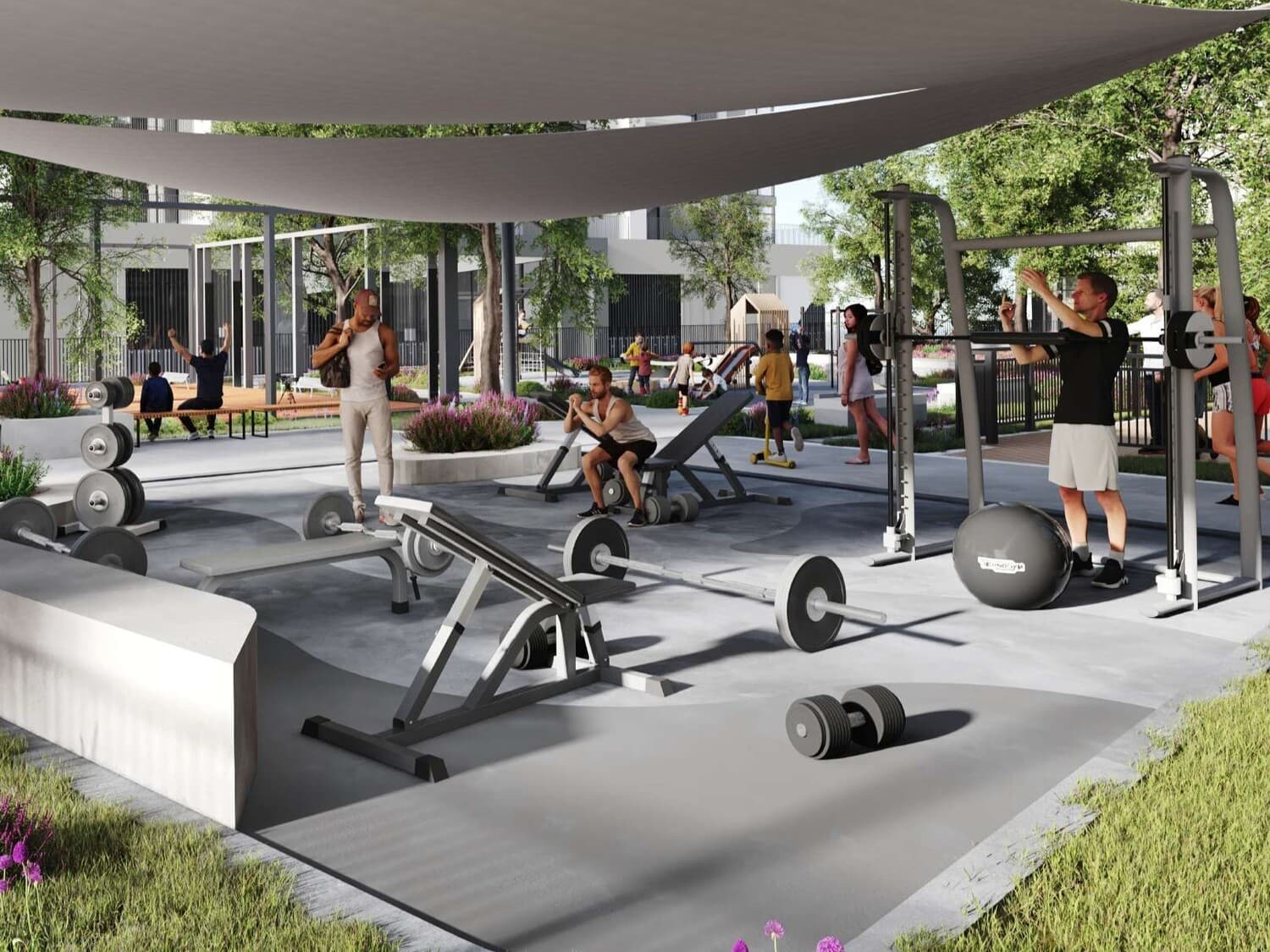 Beachfront Gates amenity Outdoor Gymnasium - Dubai South, Dubai - by Dubai South Developers