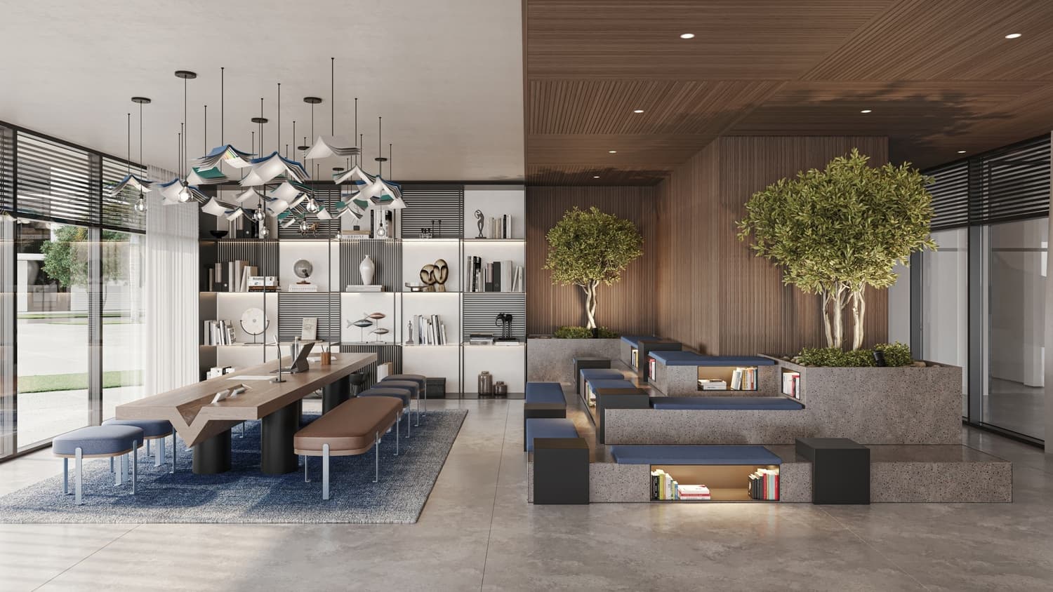 Belgravia Gardens amenity Co-Working Hub - Wadi Al Safa 2, Dubai - by Ellington