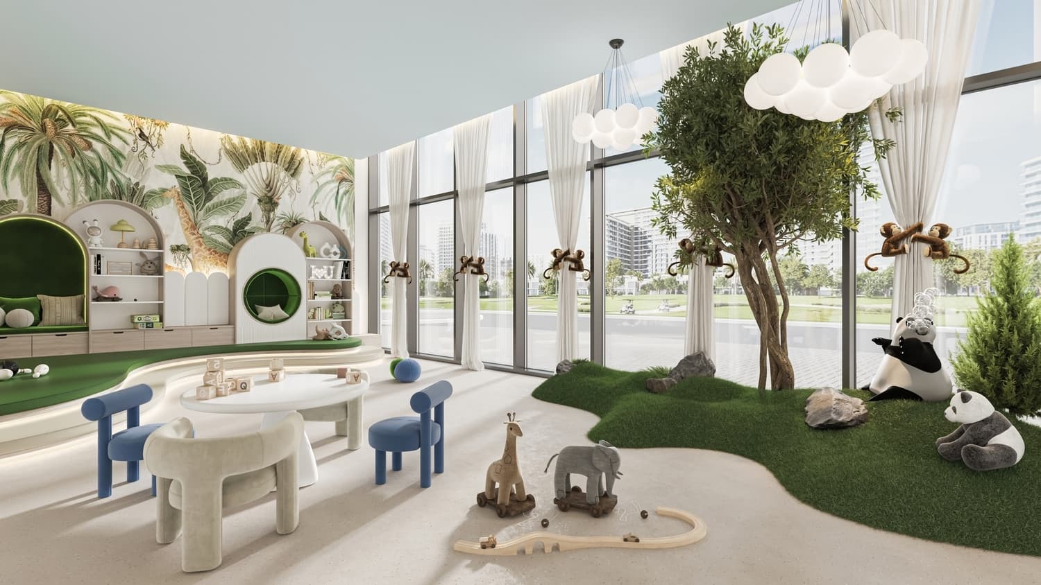 Belgravia Gardens amenity Courtyard & Kid'S Play - Wadi Al Safa 2, Dubai - by Ellington