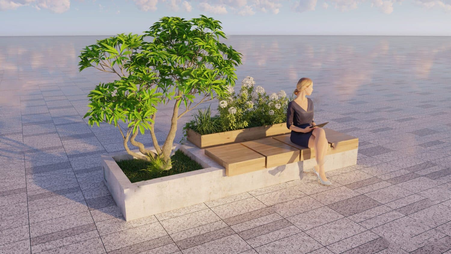 Belgravia Gardens amenity Resting Area - Wadi Al Safa 2, Dubai - by Ellington