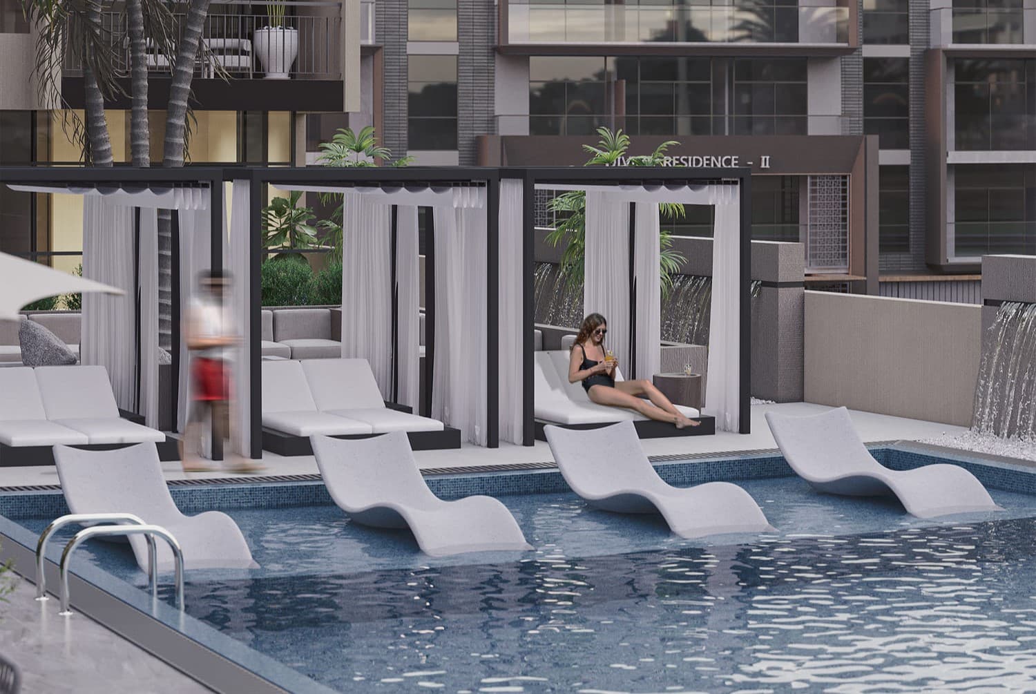 Belle Rêve amenity Cabanas - JVC (Jumeirah Village Circle), Dubai - by Zimaya Properties