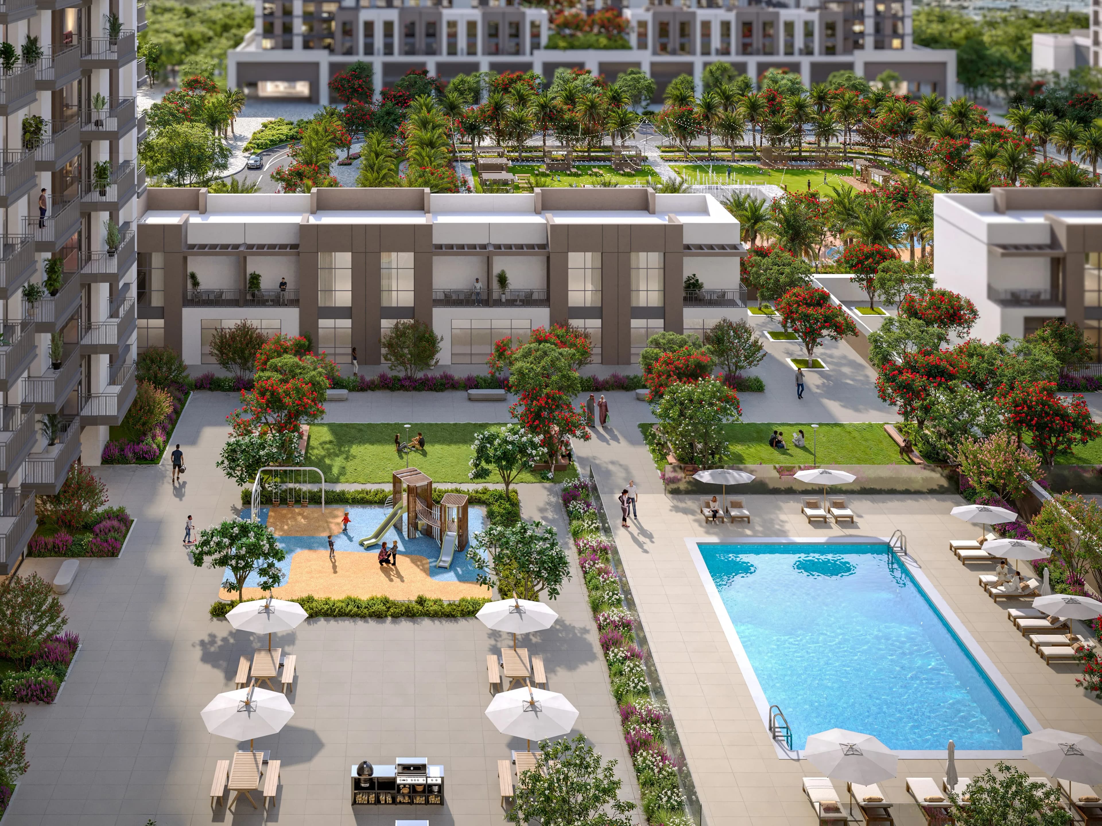 Belmont amenity Swimming Pool - Town Square, Dubai - by Nshama Group