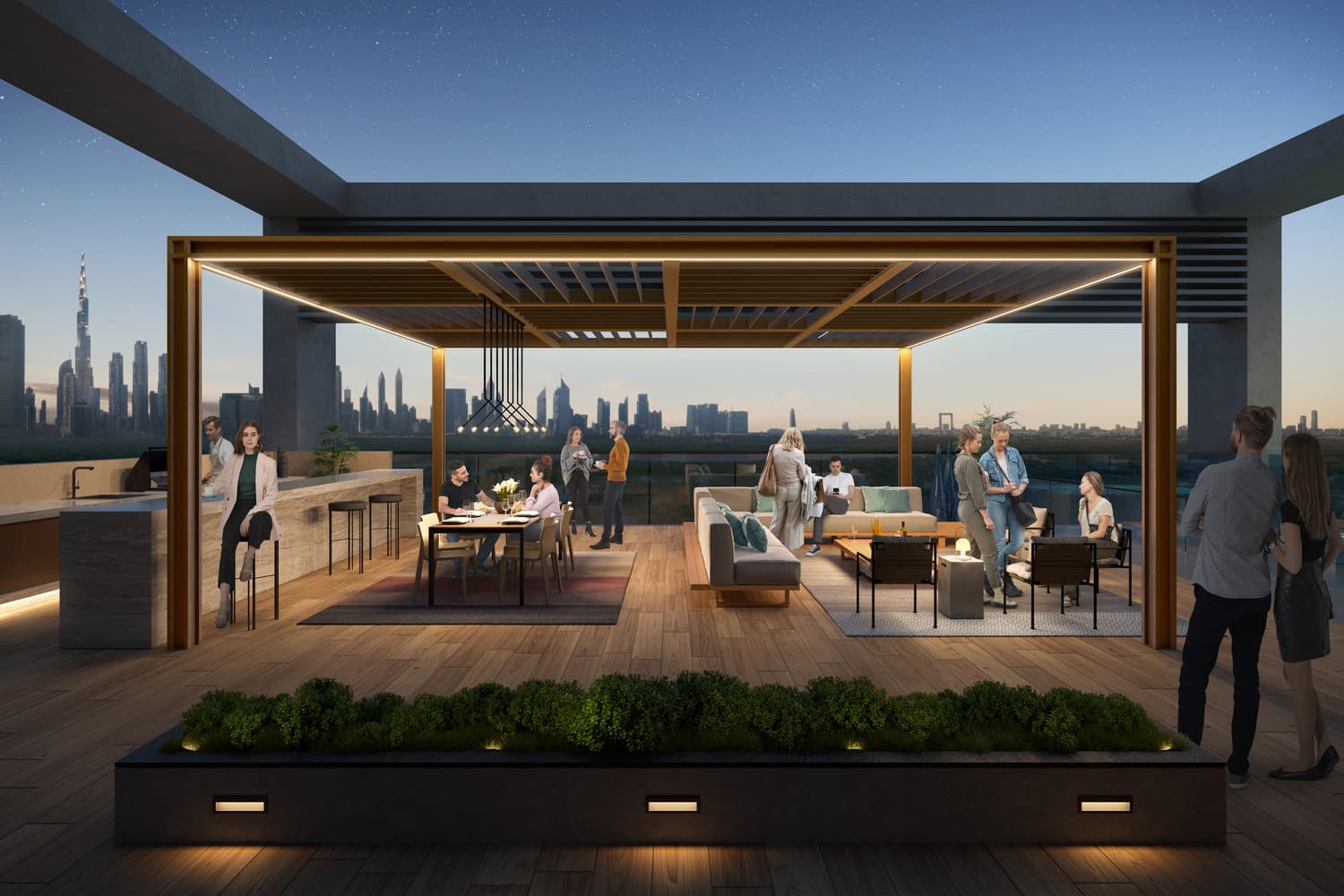 Berkeley Place amenity Outdoor Lounge - Sobha Hartland, Dubai - by Ellington