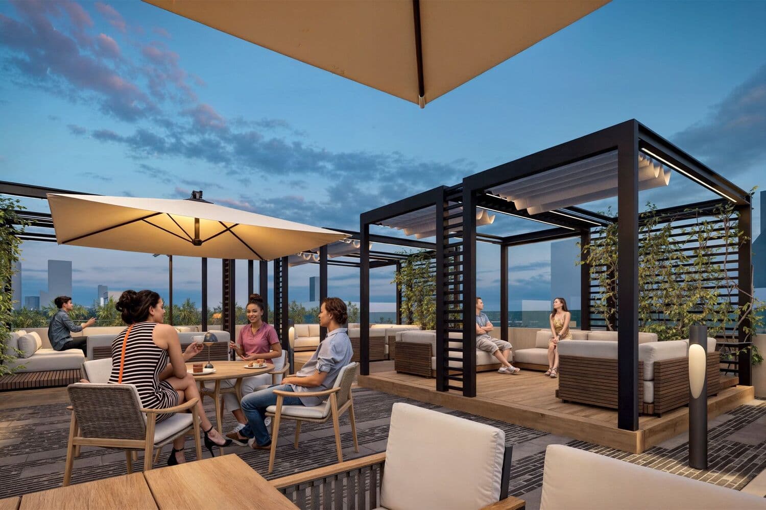 Berkeley Square amenity Covered Lounge in JVC (Jumeirah Village Circle), Dubai, by Prestige One Developments