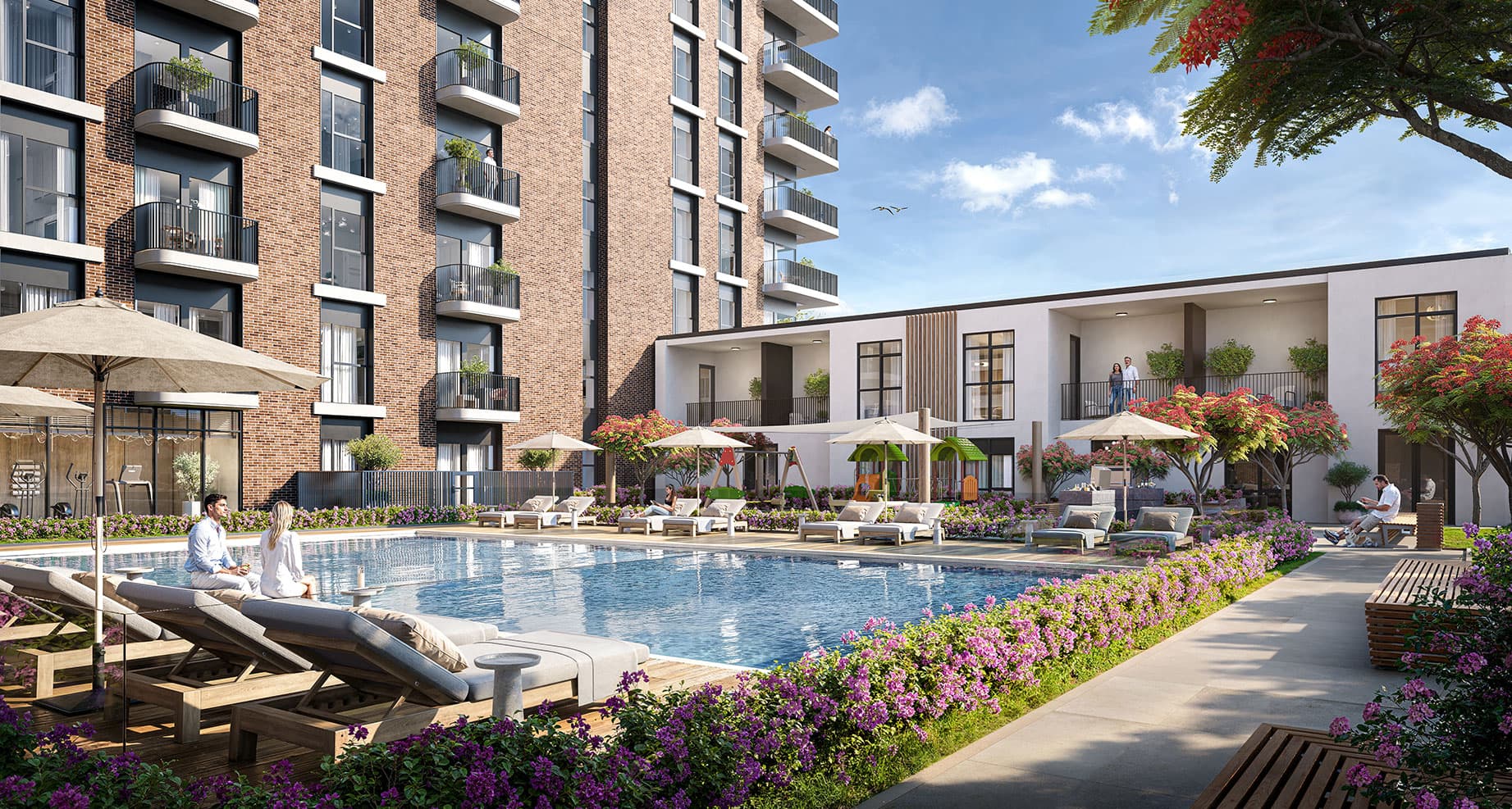Berkshire Park amenity Swimming Pool - Town Square, Dubai - by Nshama Group
