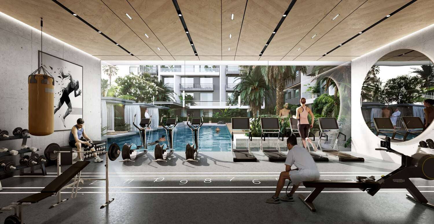 Beverly Boulevard amenity Fitness Studio - Arjan, Dubai - by HMB Homes Real Estate Development