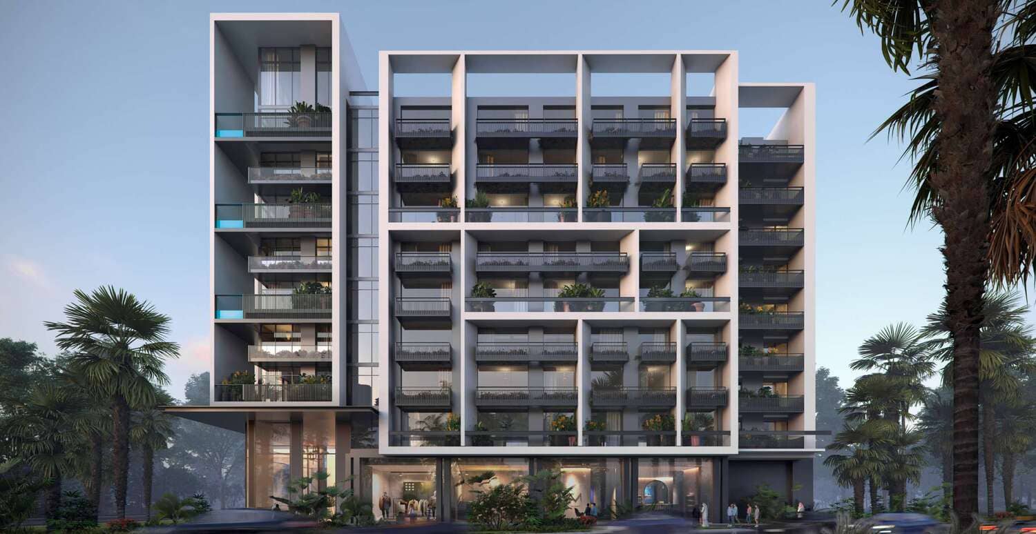 Beverly Boulevard exterior view - Arjan, Dubai - by HMB Homes Real Estate Development