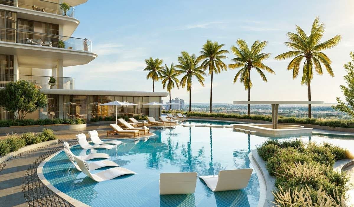 Beverly Grande amenity Swimming Pool - Dubai Motor City, Dubai - by HMB Homes Real Estate Development