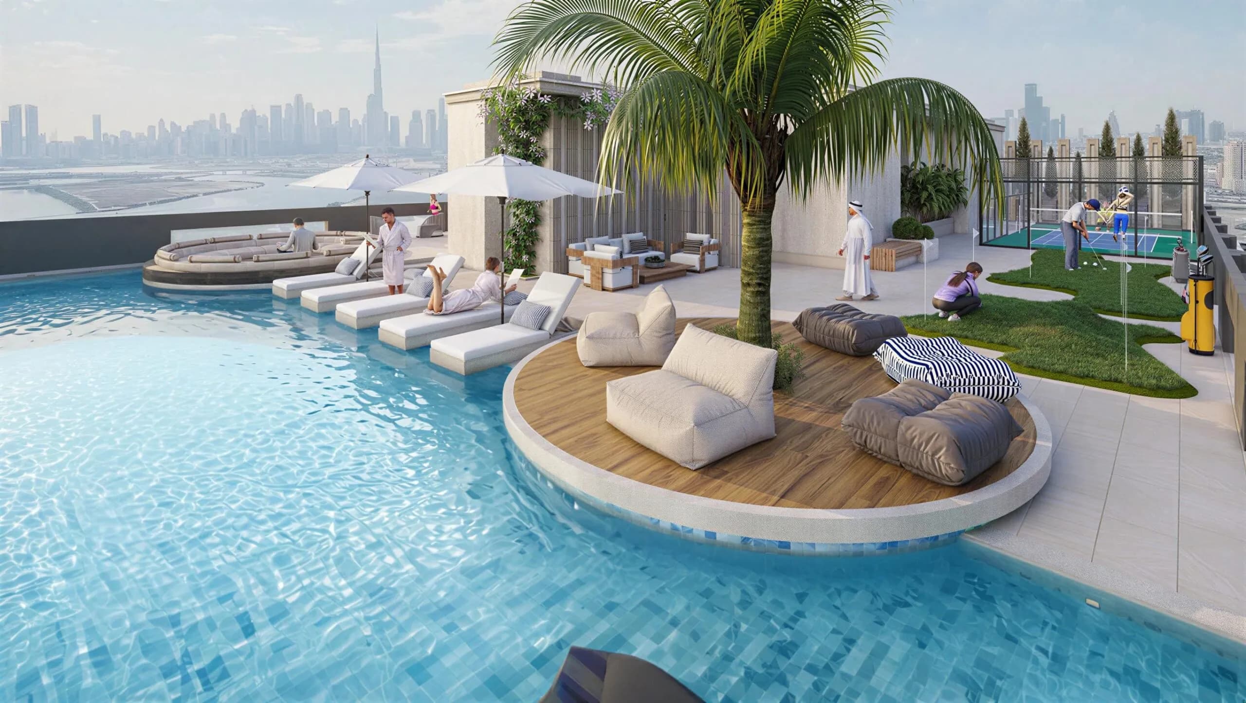 Beverly Park amenity Horizon Rooftop Lounge - Dubailand Residence Complex, Dubai - by HMB Homes Real Estate Development