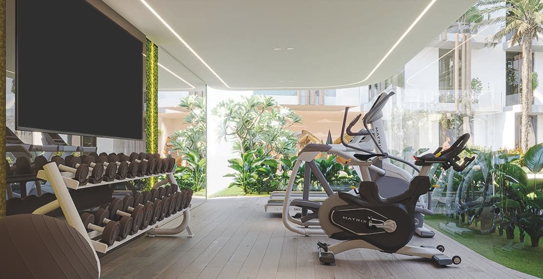 Beverly Residence 2 amenity Indoor Gym - JVC (Jumeirah Village Circle), Dubai - by HMB Homes Real Estate Development