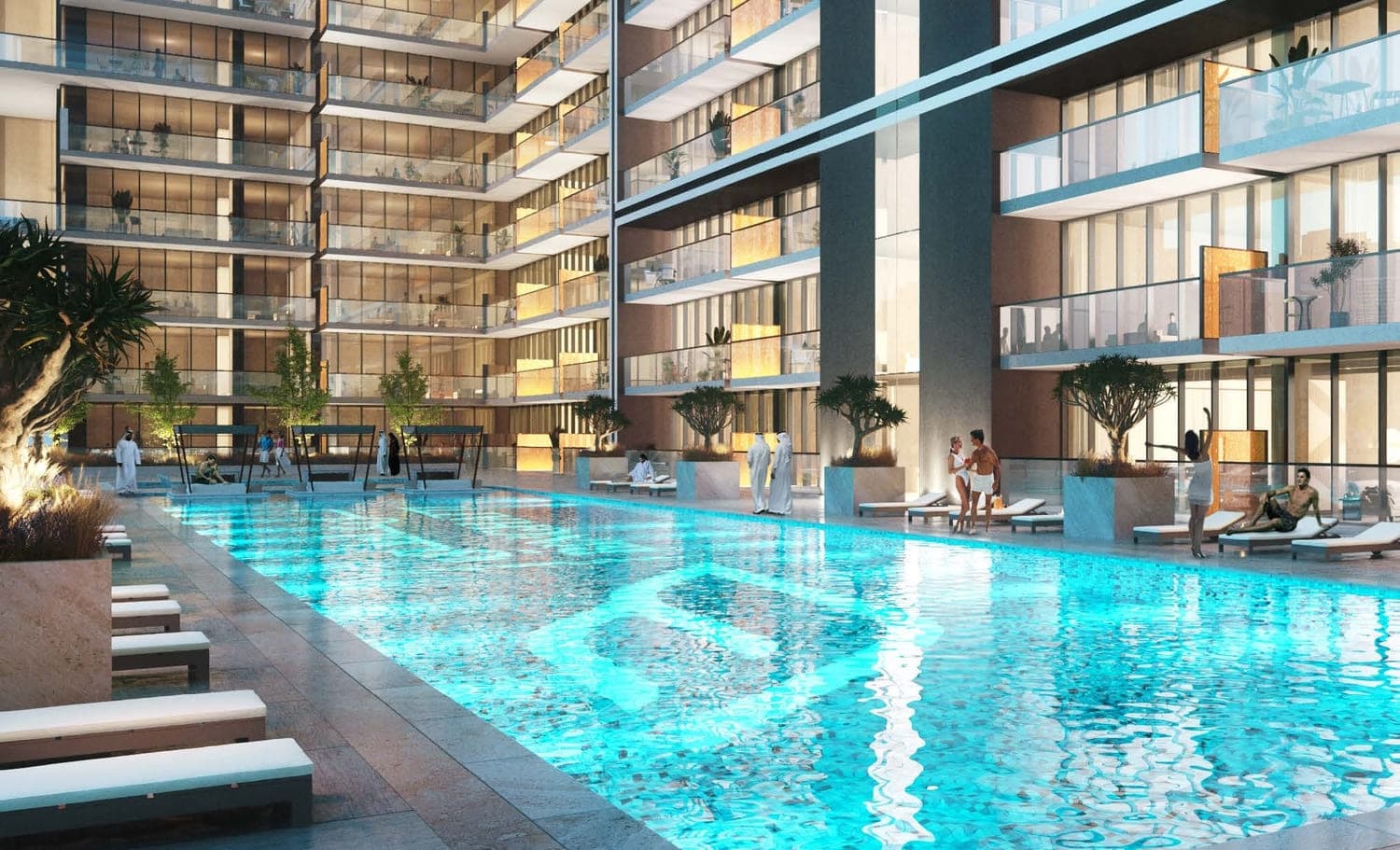Binghatti Amber amenity Swimming Pool - JVC (Jumeirah Village Circle), Dubai - by Binghatti