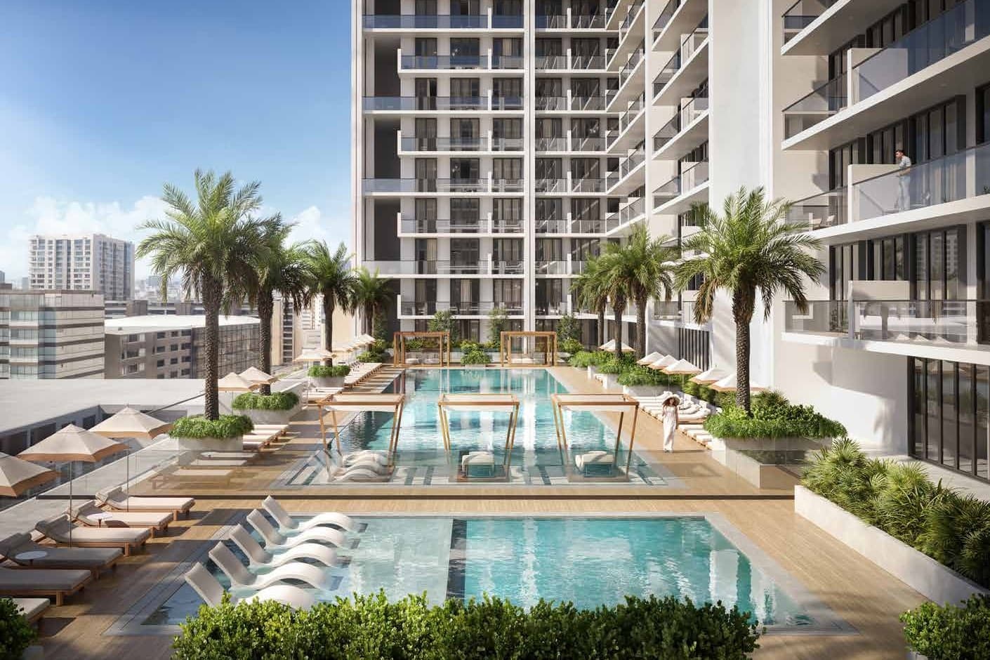 Binghatti Amberhall amenity Adults Pool - JVC (Jumeirah Village Circle), Dubai - by Binghatti