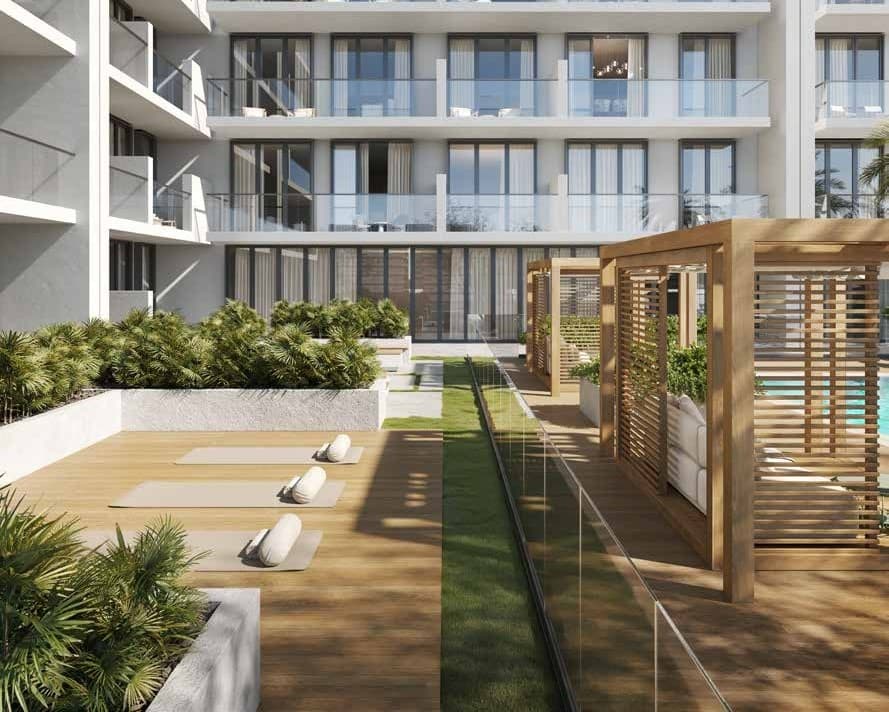Binghatti Amberhall amenity Yoga Area in JVC (Jumeirah Village Circle), Dubai