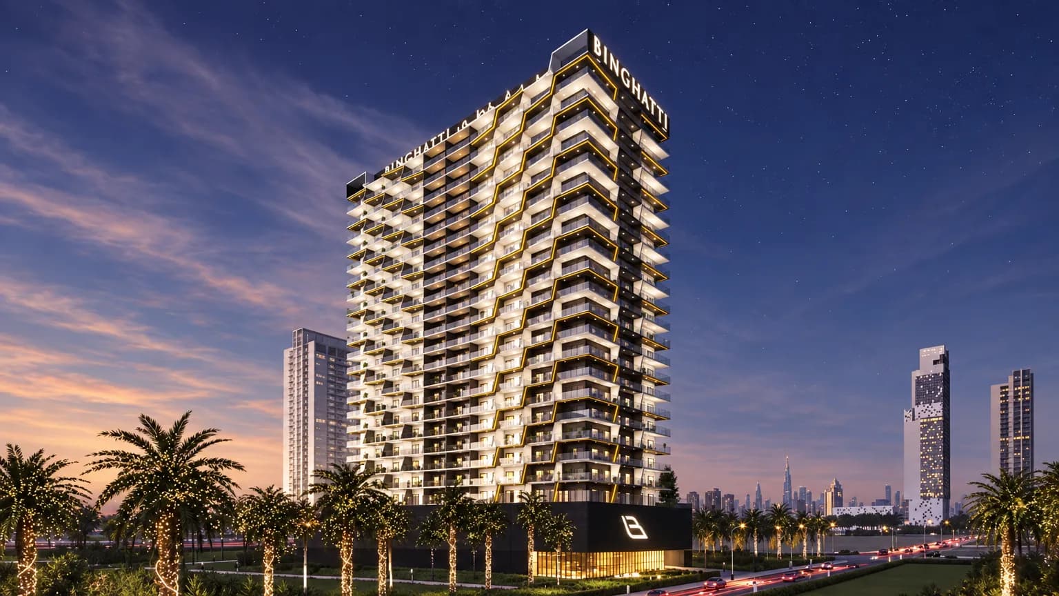 Binghatti Creek exterior view in Al Jaddaf, Dubai