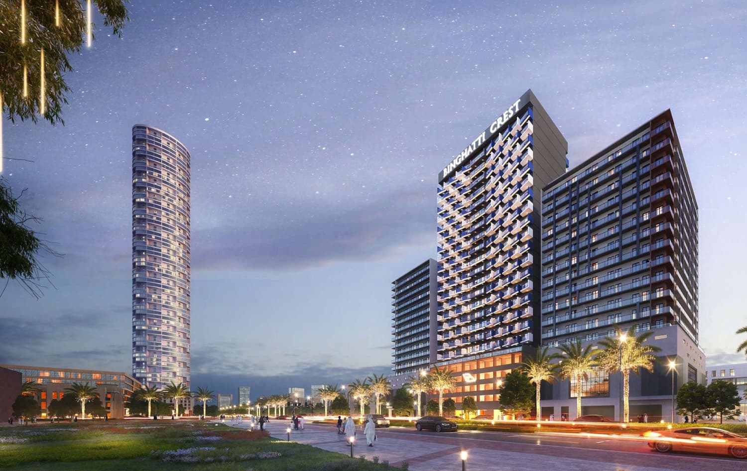 Binghatti Crest exterior view - JVC (Jumeirah Village Circle), Dubai - by Binghatti