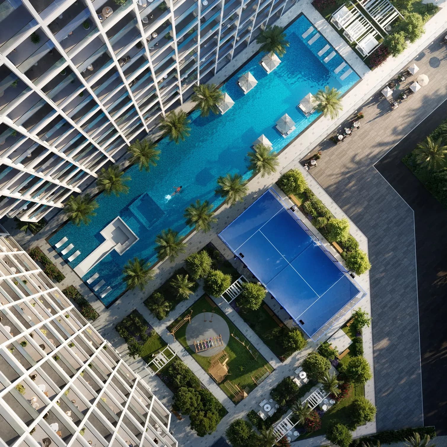 Binghatti Cullinan amenity Full Court - Al Jaddaf, Dubai - by Binghatti
