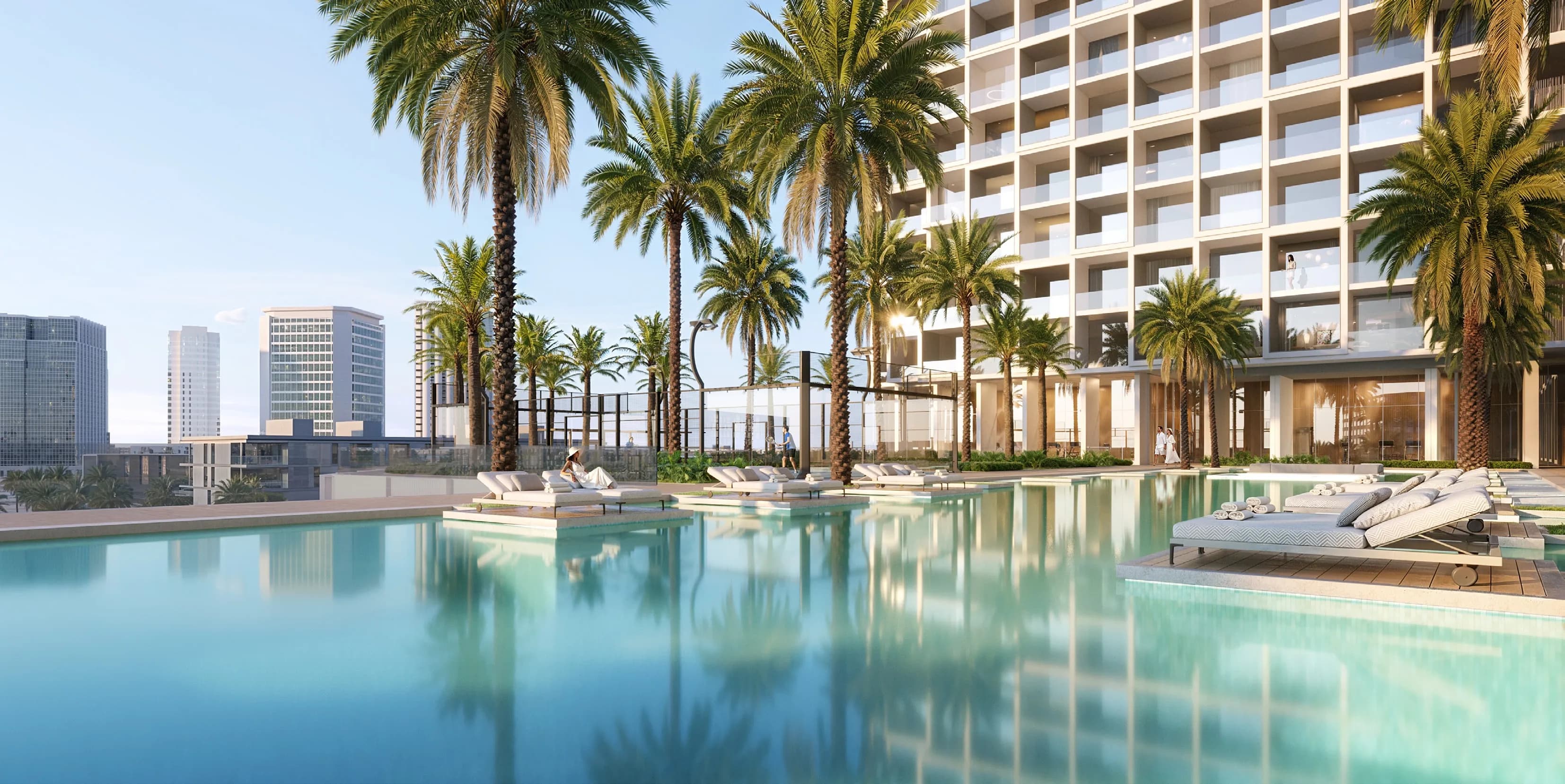 Binghatti Cullinan amenity Pool - Al Jaddaf, Dubai - by Binghatti
