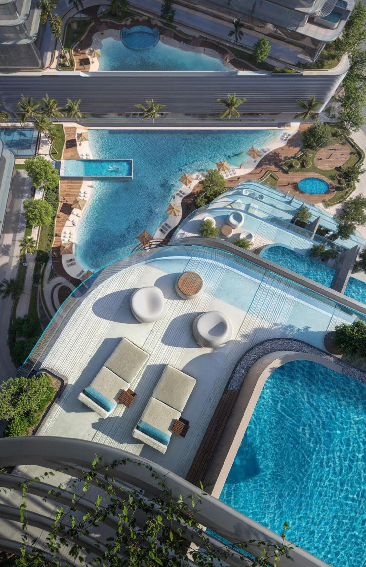 Binghatti Flare amenity Pool Deck - JVT (Jumeirah Village Triangle), Dubai - by Binghatti