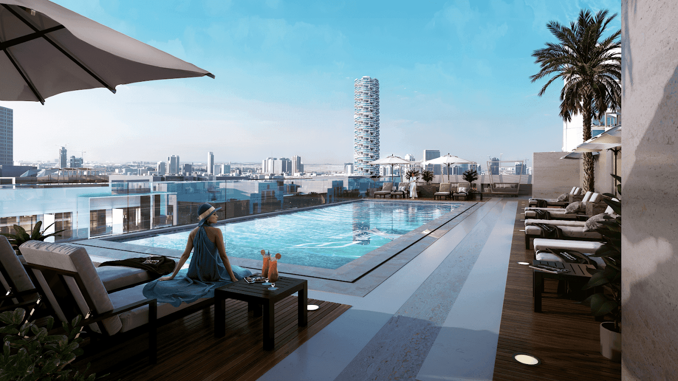 Binghatti Galaxy amenity Swimming Pool - JVC (Jumeirah Village Circle), Dubai - by Binghatti