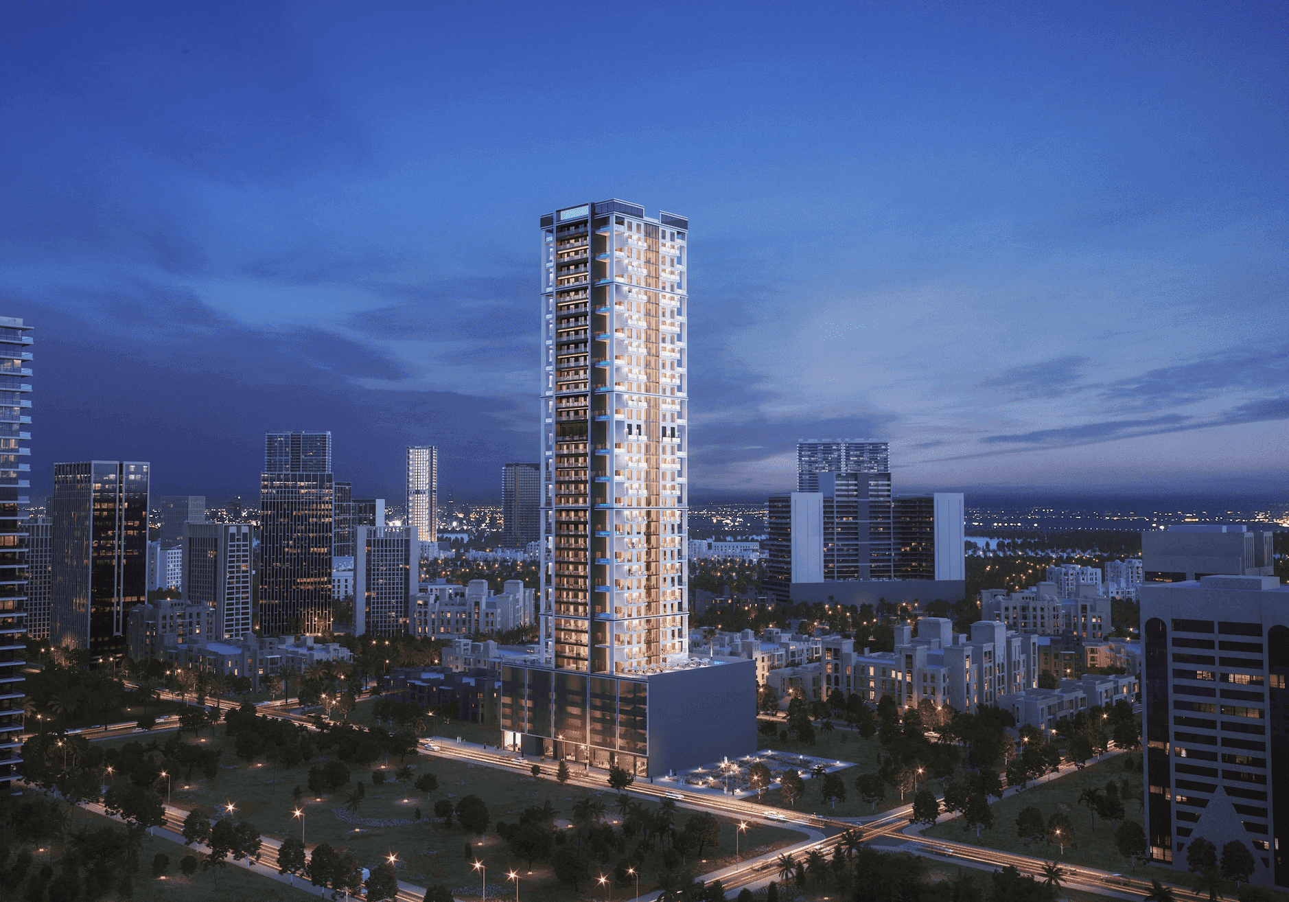 Binghatti Gardenia exterior view - JVC (Jumeirah Village Circle), Dubai - by Binghatti