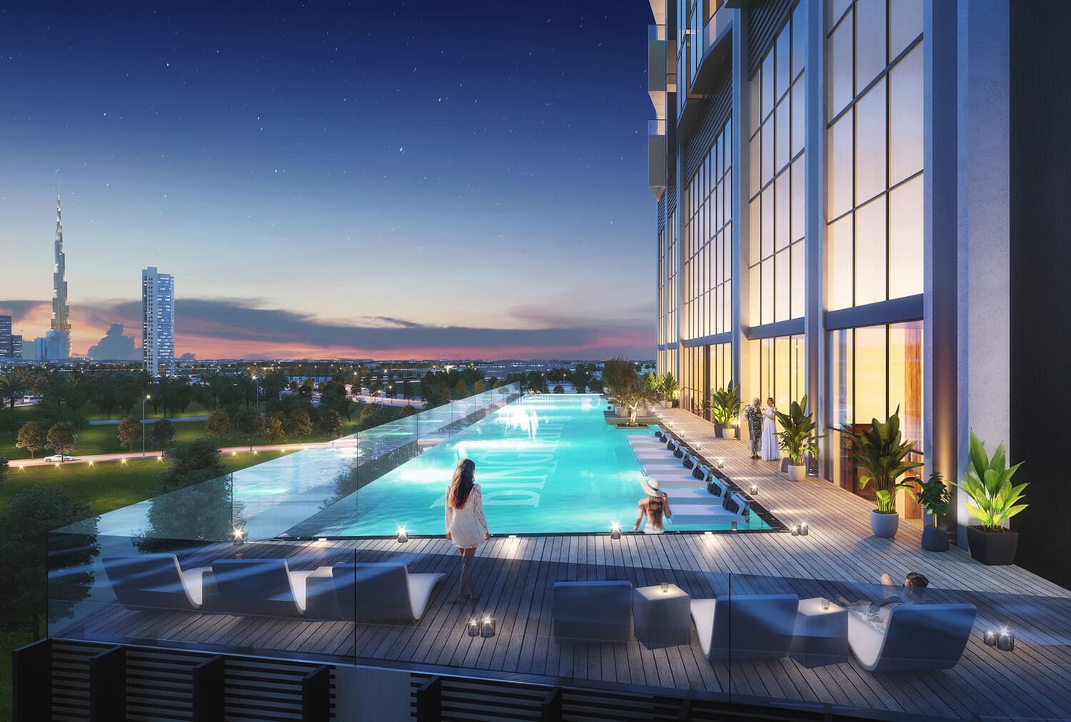 Binghatti Gateway amenity Swimming Pool - Al Jaddaf, Dubai - by Binghatti