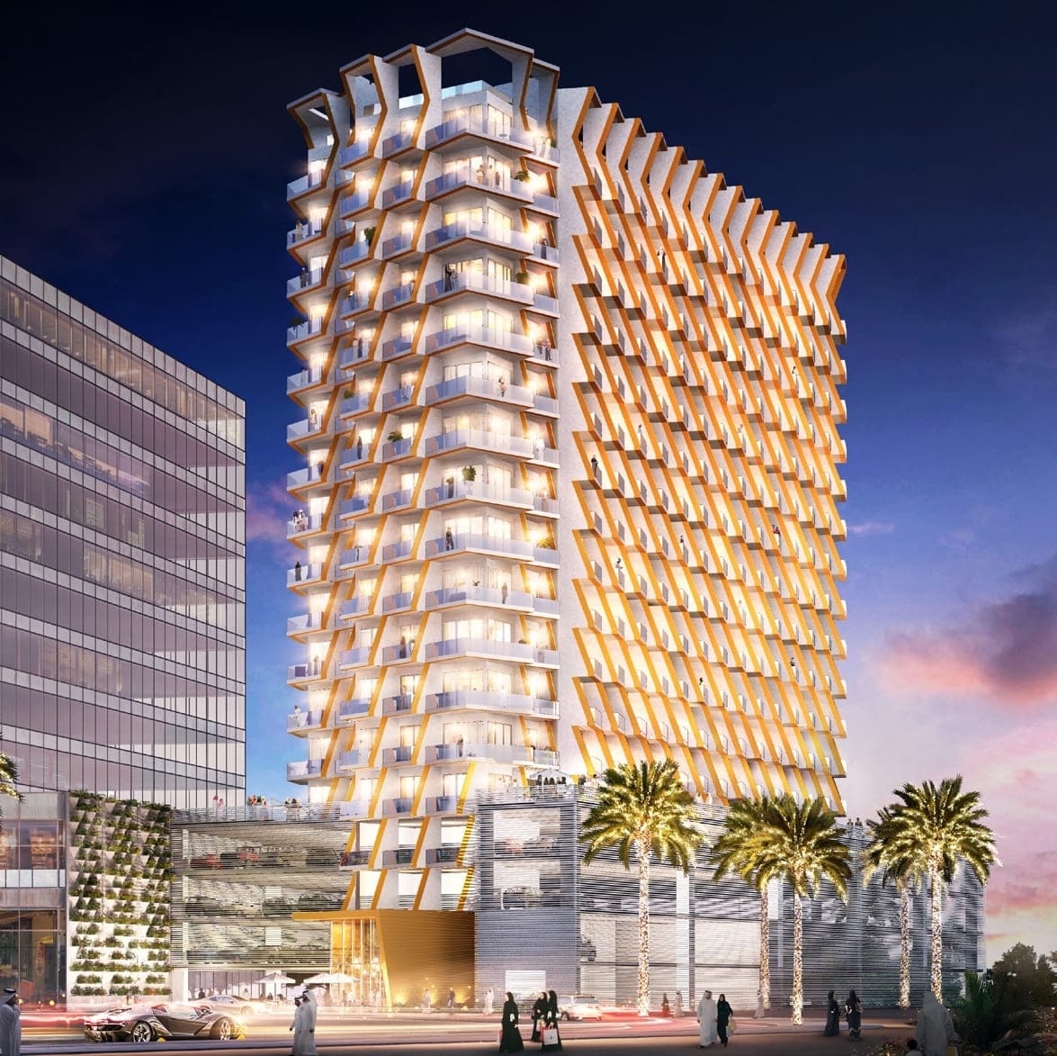 Binghatti Gateway exterior view - Al Jaddaf, Dubai - by Binghatti