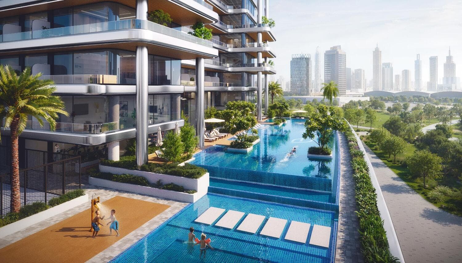 Binghatti Hillside amenity Kids Pool in Dubai Science Park, Dubai