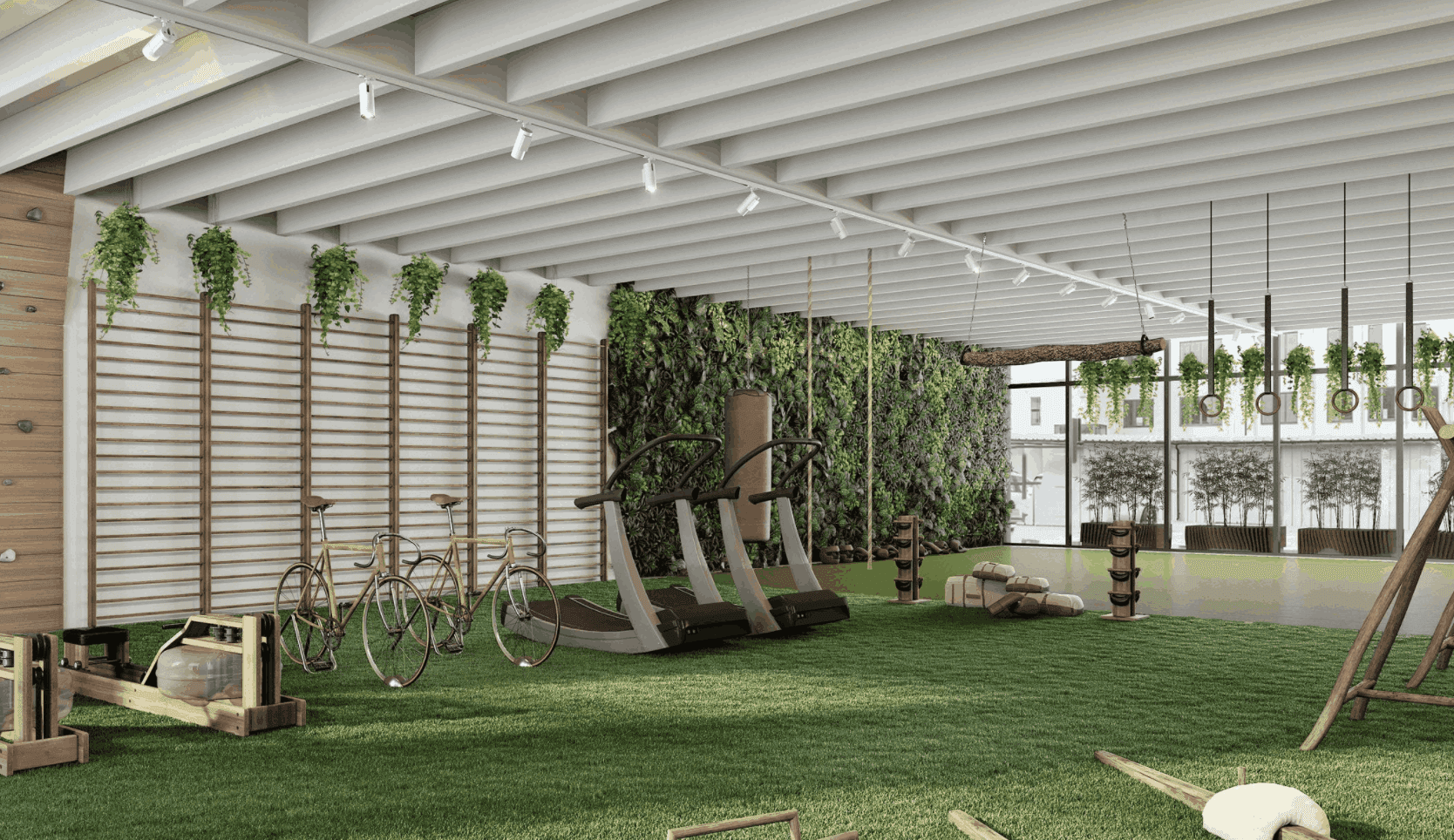 Binghatti Hillviews amenity Outdoor Fitness Area - Dubai Science Park, Dubai - by Binghatti