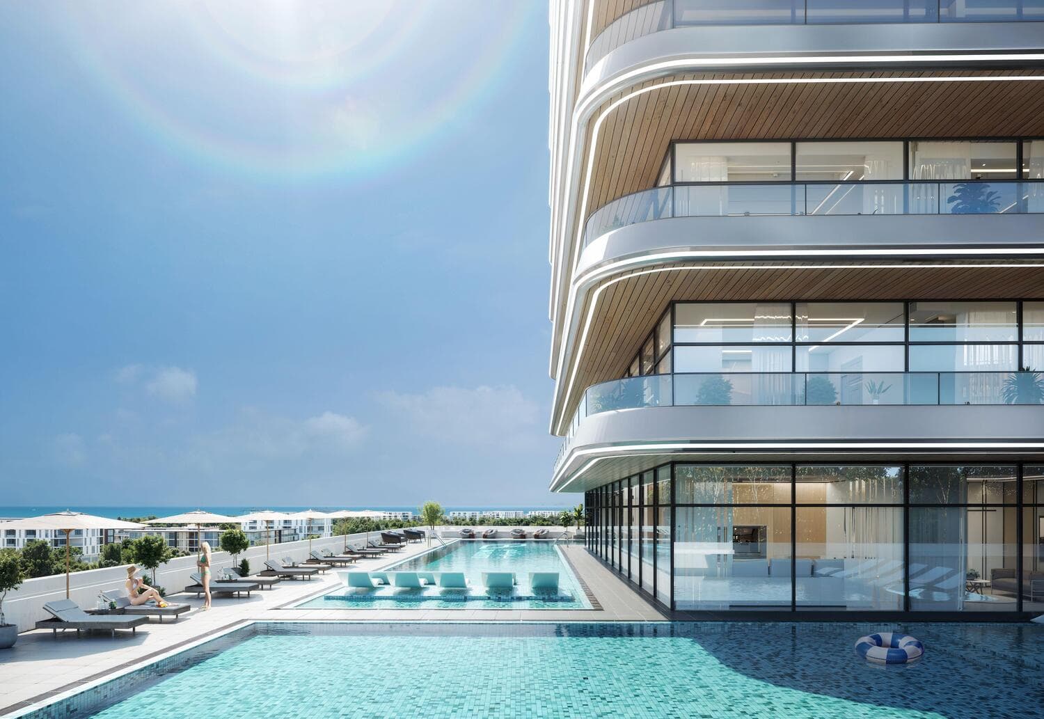Binghatti Hillviews amenity Swimming Pool - Dubai Science Park, Dubai - by Binghatti